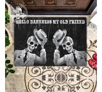 Felpudo Entrada casa Hola Oscuridad, mi Vieja Amiga. Felpudo de Calavera.