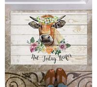 Felpudo Entrada casa Hoy no, Felpudo de vaquilla