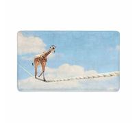 Felpudo Entrada casa Impresionante Jirafa Caminando sobre una Cuerda en lo Alto del Cielo Azul