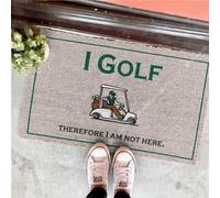 Felpudo Entrada casa Juego al Golf, Luego no Estoy aquí.