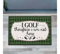 Felpudo Entrada casa Juego al Golf, Luego no Estoy aquí. Felpudo Gracioso.
