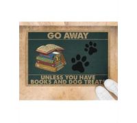 Felpudo Entrada casa ¡Lárgate si no Tienes Libros y Perros! Felpudo Divertido para Interior y Exterior.