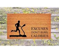 Felpudo Entrada casa Las Excusas no queman calorías - Felpudo Divertido para el Gimnasio