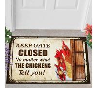 Felpudo Entrada casa Las gallinas Mantienen la Puerta Cerrada - Las gallinas te lo Dicen