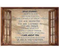 Felpudo Entrada Casa Lavable Alfombra Interior De Bienvenida Maestro Querido Estudiante Creo En Ti Eres Capaz De Grandes Cosas Duradero Alfombra Ducha para Dormitorio Interior Cocina 40X60Cm