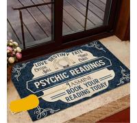 Felpudo Entrada casa Lecturas de Tarot Personalizadas y videncia. Felpudo Azul Personalizado.