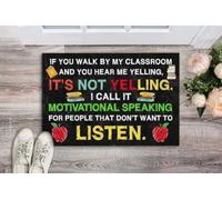 Felpudo Entrada casa Lo llamo Charla Motivacional para Gente Que no Quiere Escuchar. Felpudo para Profesor.