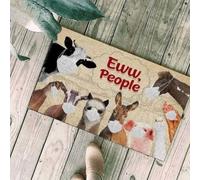 Felpudo Entrada casa Mascarilla con Cara de Animales de Granja ¡Qué asco! Felpudo de Animales