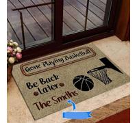 Felpudo Entrada casa Me FUI a Jugar al Baloncesto. Vuelvo Luego. Felpudo Personalizado.