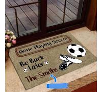 Felpudo Entrada casa Me FUI a Jugar al fútbol. Vuelvo Luego. Felpudo Personalizado.