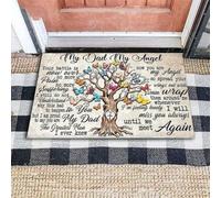 Felpudo Entrada casa Mi papá, mi ángel, tu Batalla ha Terminado. Tapete conmemorativo para papá.
