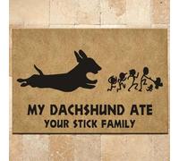 Felpudo Entrada casa Mi Perro Salchicha se comió tu Felpudo de Palo