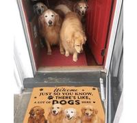 Felpudo Entrada casa Muchos Perros aquí. Felpudo de Bienvenida fácil de Limpiar.