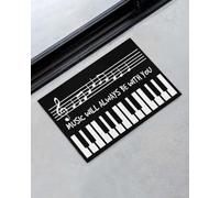 Felpudo Entrada casa Música - Piano - Siempre Estará Contigo (Fieltro para Interiores y Exteriores)