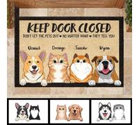 Felpudo Entrada casa ¡No Dejes Salir a Las Mascotas! - Felpudo Personalizado y Divertido (Gato y Perro) - Regalo de Bienvenida para inauguración de casa