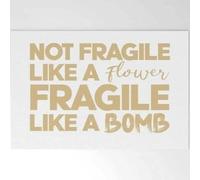 Felpudo Entrada casa No frágil como una Flor, frágil como una Bomba. Felpudo de Igualdad Femenina.