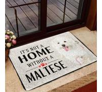 Felpudo Entrada casa No Hay hogar sin un Felpudo con Forma de Perro maltés