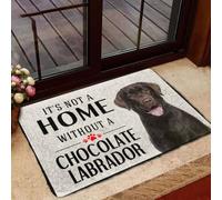 Felpudo Entrada casa No Hay hogar sin un Felpudo de Perro Labrador Chocolate