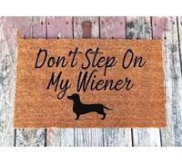 Felpudo Entrada casa No pises a mi Perro Salchicha. Felpudo de fácil Limpieza.