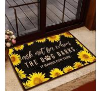 Felpudo Entrada casa No preguntes por quién. Felpudo de Bienvenida fácil de Limpiar para Perros.