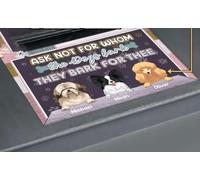Felpudo Entrada casa No preguntes por quién ladran los Perros, ladran por ti. Felpudo Personalizado para hasta 4 Perros.