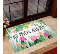 Felpudo Entrada casa No se Permiten pinchazos. Cactus de Regalo para Amantes de los Cactus.