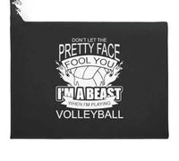 Felpudo Entrada casa No te Dejes engañar por mi Cara Bonita, Soy una Bestia Jugando al Voleibol.