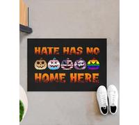 Felpudo Entrada casa Odio, Odio, aquí no Hay hogar, Calabaza, Igualdad, Halloween, Felpudo Divertido