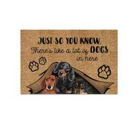 Felpudo Entrada casa para los Amantes de los Perros Salchicha: ¡Hay muchísimos Perros! Felpudo para Interiores y Exteriores.