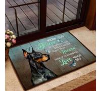 Felpudo Entrada casa Perro Doberman Mariposa Cuando Crees más allá de lo Que Tus Ojos Pueden Ver El Cielo Muestra Que el Amor Nunca Muere Felpudo