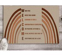 Felpudo Entrada casa Profesor, Cuando Entre en Esta habitación, Felpudo de Igualdad