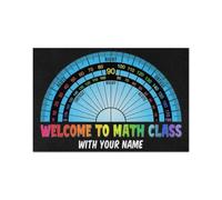 Felpudo Entrada casa Profesor de matemáticas Personalizado - Felpudo de Bienvenida a la Clase de matemáticas para la Vuelta al Cole