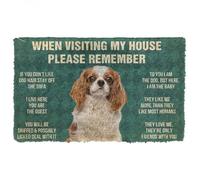 Felpudo Entrada casa RECUERDE: Las Reglas DE LA CASA para Perros Cavalier King Charles Spaniel (Felpudo)