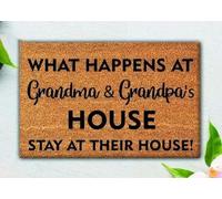 Felpudo Entrada casa Regalo Divertido para los Abuelos: ¿Qué Pasa en el Felpudo de los Abuelos?