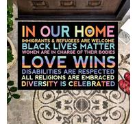 Felpudo Entrada casa Regalo LGBT - Felpudo En Nuestro hogar el Amor triunfa