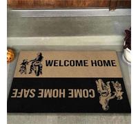 Felpudo Entrada casa Regresa a casa Sano y Salvo - Felpudo Divertido para Interiores y Exteriores con diseño de Moto Deportiva, Ideal para Moteros