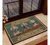 Felpudo Entrada casa Seguridad en el hogar Weimaraner: Todos los Invitados Deben ser aprobados por el Felpudo canino