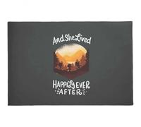 Felpudo Entrada casa Senderismo - Y Ella vivió Feliz para Siempre Felpudo