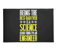 Felpudo Entrada casa Ser el Mejor papá del Mundo es un Ingeniero científico. Un Felpudo Divertido, Amantes de los papás. ¡Feliz Día del Padre!