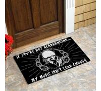 Felpudo Entrada casa Si no estás moviendo la Cabeza al Ritmo de mi música, no está lo Suficientemente Alta. Felpudo de Calavera