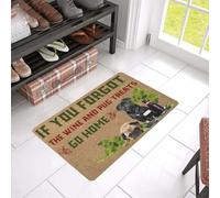 Felpudo Entrada casa Si olvidaste el Vino y Las golosinas para carlinos, Vete a casa (Felpudo)