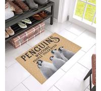 Felpudo Entrada casa Tapete con pingüinos Que da la Bienvenida a la Gente tolerada
