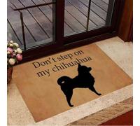 Felpudo Entrada casa Tapete de Bienvenida de fácil Limpieza No pises a mi Chihuahua
