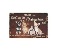 Felpudo Entrada casa Tapete de Entrada con el Mensaje No Deje Salir al Chihuahua, Regalo para Amantes de los Chihuahuas.