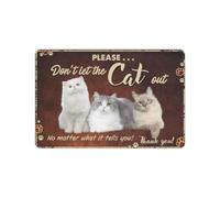 Felpudo Entrada casa Tapete de Entrada con el Mensaje No Dejes Salir al Gato, Regalo para Amantes de los Gatos.