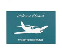 Felpudo Entrada casa Tapete de Entrada Personalizado para vehículos con la Palabra Bienvenido a Bordo (avión).