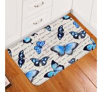 Felpudo Entrada casa Tapete de Puerta con la Imagen de los Monarcas Azules