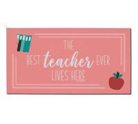 Felpudo Entrada casa Tapete Decorativo para el hogar: Aquí Vive el Mejor Profesor del Mundo