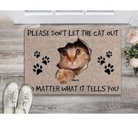 Felpudo Entrada casa Tapete No Dejes Salir al Gato