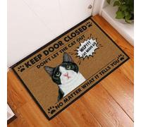 Felpudo Entrada casa Tapete para Puerta No Dejes Salir al Gato